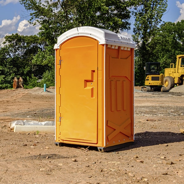 how often are the portable restrooms cleaned and serviced during a rental period in Friendship TN